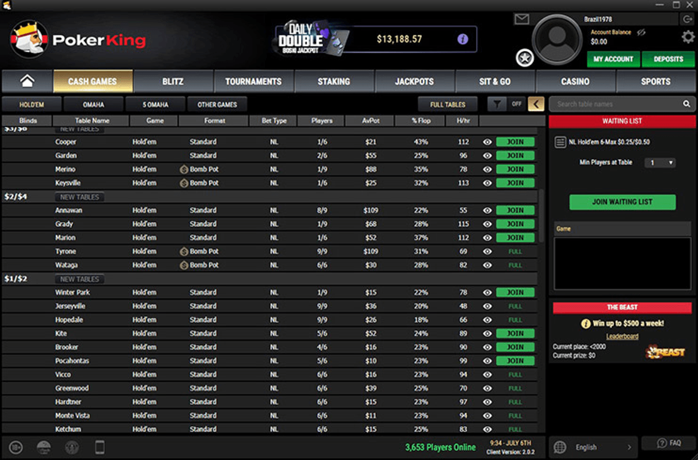 Black Chip Poker poker client — real screenshot 2